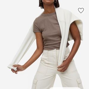 Ribbed Modal-Blend T Shirt